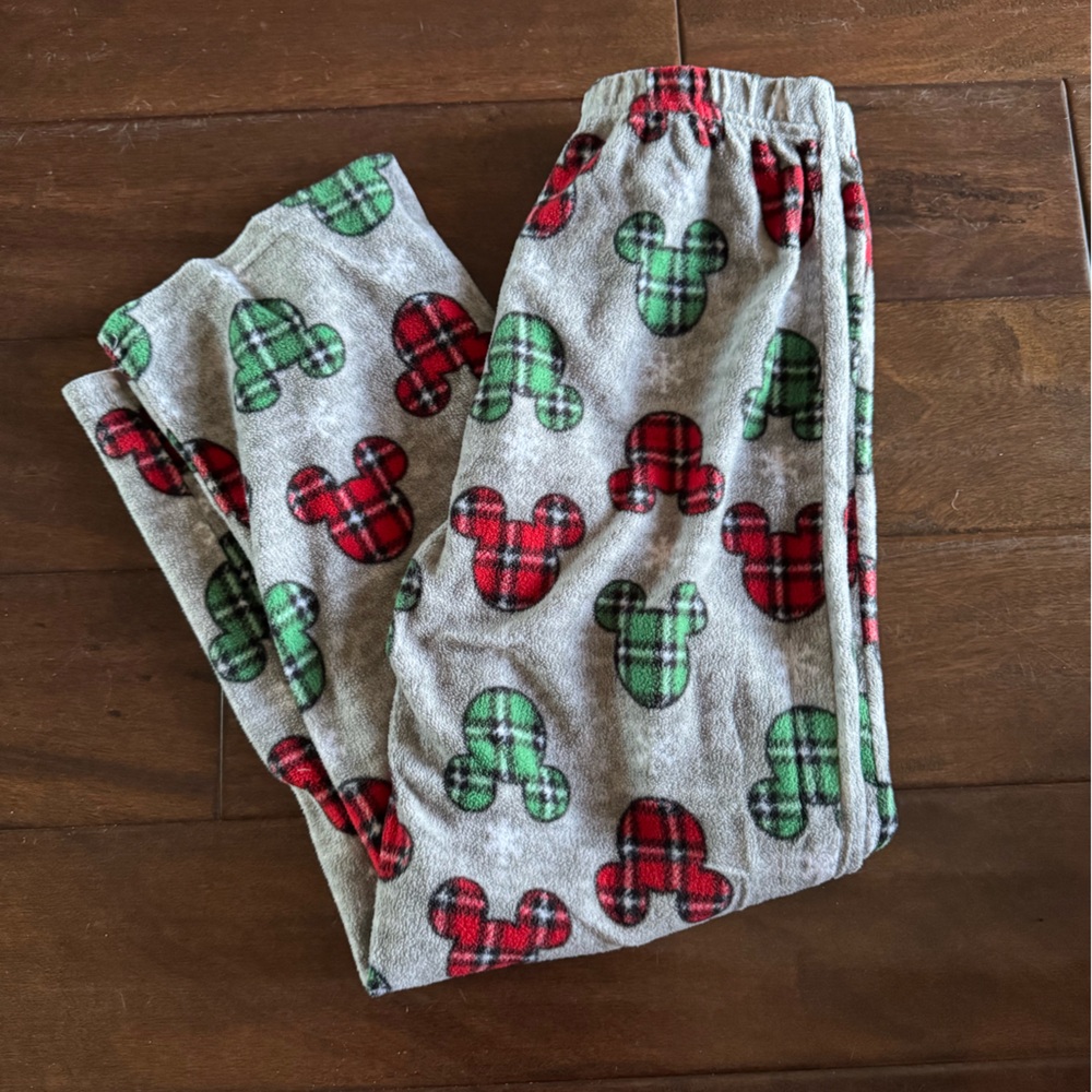 Disney Gray Pajama Pants with Mickey Mouse accents